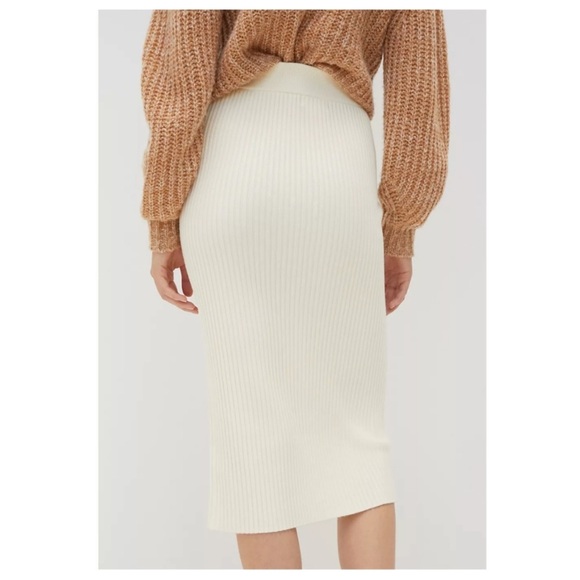 Maeve by Anthropologie Cream Knit Midi Skirt - Picture 3 of 6